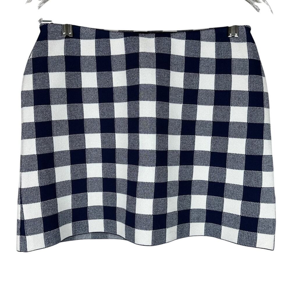 Ser.O.Ya Seroya Serrah Skort Blue White Plaid Women's Size Large New With Tags